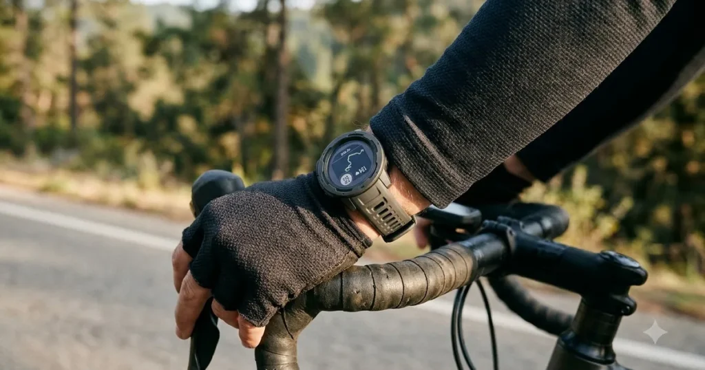 Illustration for smartwatch for cycling