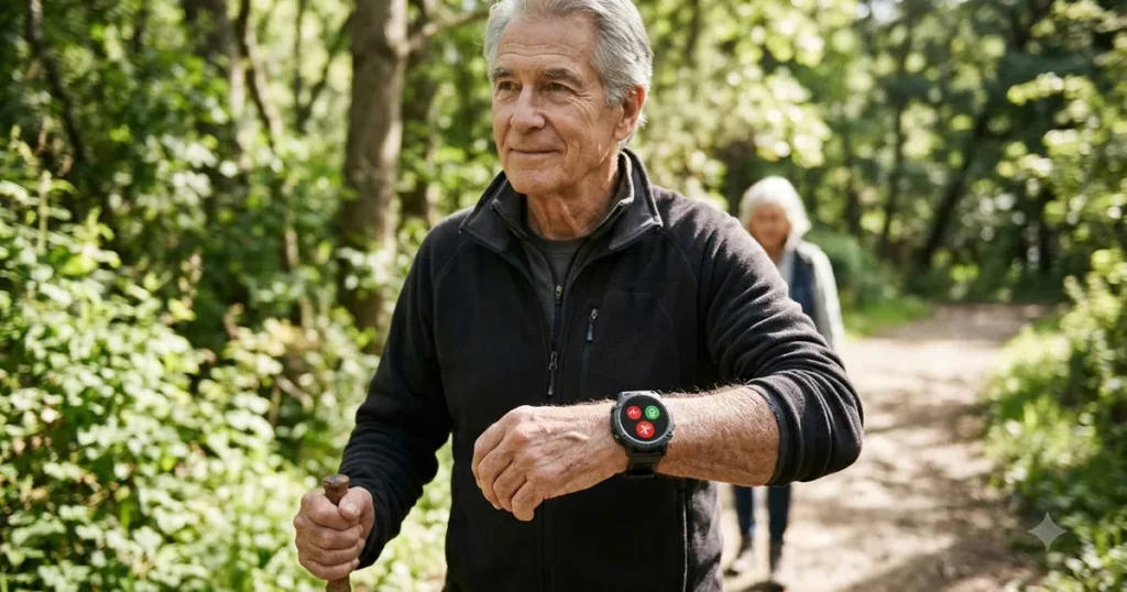 Illustration for smartwatch for seniors with fall detection